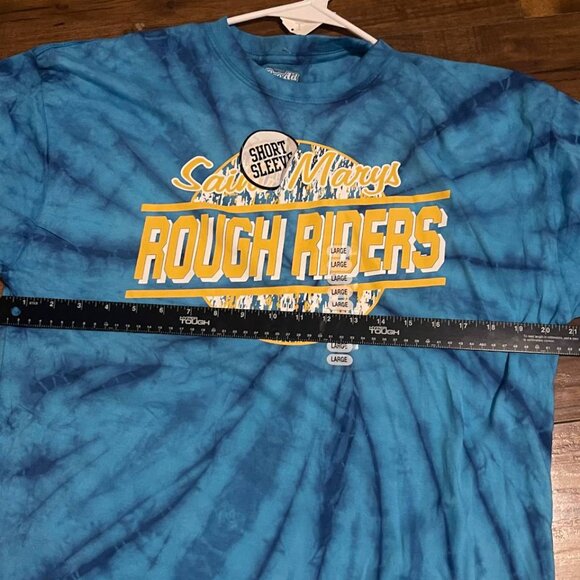 St. Marys Rough Riders Blue Tie-Dye Short Sleeve T-Shirt Size Large - Picture 4 of 7